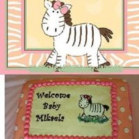 Zebra Baby Shower Cake 