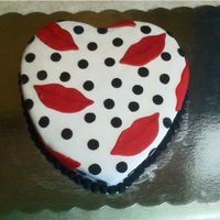 Lips And Polka Dots This wasn't actually for Valentine's Day...my 7 year-old niece requsted this exact cake for her birthday party. I'm not sure...