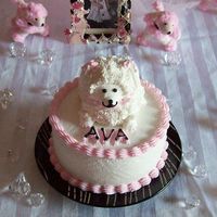 Ava's Poodle Made out of 2 cupcakes for my niece's first birthday.