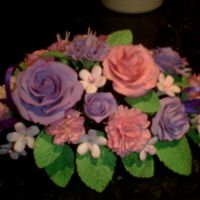 Roses & Carnations This is my first flower paste arrangement, homework for my next evening class. I spent a few late nights making the flowers but really...