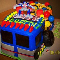 Birthday Celebration Transformer Truck Cake 