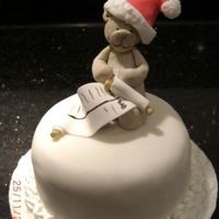 Good And Bad List teddy was made during first lesson and was adapted to go on a christmas cake.