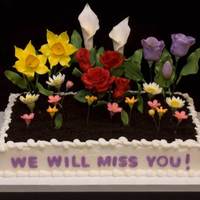 Flower Garden Vanilla cake with buttercream . All flowers are gumpaste.