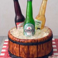 Labor Day Picinic I made this cake for our family's annual Labor Day picnic. It was my first attempt at making sugar beer bottles (Thank you...