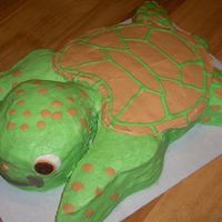 Baby Sea Turtle Tan and green baby sea turtle similar to the one in Nemo. Would work for a baby shower as well as childs birthday