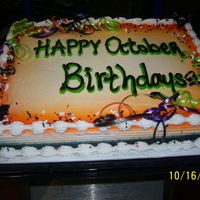 October Birthdays 1/2 sheet cake with bc.