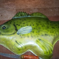 Walleye A walleye, I have never seen one until I tried to do this cake:) They are quite ugly fish with big teeth. This cake was red velvet cake...