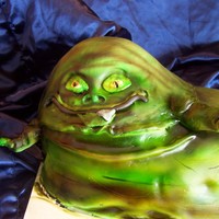 Jabba The Hut Jabba The Hut cake for my son's sixth birthday. He is crazy about Star Wars. This was all cake covered in MMF. It was fun to make...