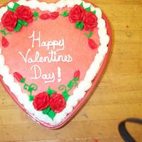 Valentine Cake Valentine's heart done with buttercream.