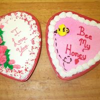 More Valentine's Cakes Two more of my Valentine's heart cakes. All done in buttercream.