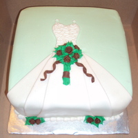 Wedding Dress Bride wanted mint green & brown springy colors. My first attempt at this design. Thanks to everyone on CC for your inspiration! Tfl.