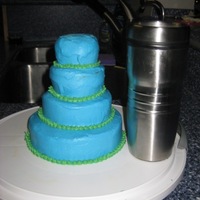 Little Cake I dont know how some of you cakers make all of those tiny cakes!! This was not easy to frost. I used left over batter to make my boyfriends...