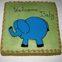 Elephant Butter cream with Sharon's run sugar for the elephant