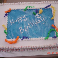 Fun Birthday The blue marble is made of fondant and imprinted with a Happy Birthday mat.
