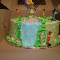 Tink And Friends yellow cake with whipped icing