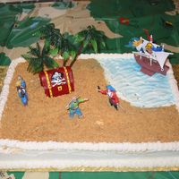 Pirate Themed Party I made this cake for my sons 3rd year birthday. It was really easy to do. One tip for you: The butter cream frosting will "not"...