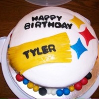 Tylers Birthday Steelers Cake Birthday for a Steelers fan buttercream and fondant