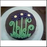 Kelli's Birthday chocolate buttercream, fondant decorations