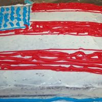 July 4Th Cake Madison's first fourth of July cake.