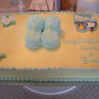 Baby Bootie's Not the best, next time I would def. make the booties smaller and place them off center. Not bad for the 1st time making booties out of...