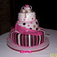 Chocolate & Fuccia Chocolate Fondant & fuccia to celebrate the 15 Birthday.