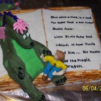 Puff The Magic Dragon First time entering a contest...Storybook.. with Puff the magic dragon and Little Jackie Paper sitting on his knee..Butter Pecan cake...(...
