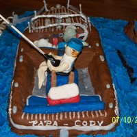 1924 Replica Of A Chris Craft My Uncle and Nephews Birthday..wanted a boat and fishing scene..so I made a replica of a 1924 Chris Craft(uncles birthdate) Boat made out...