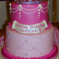 Princess Tiera Cake Dark Chocolate cake with BC filling and icing. This is the first stacked cake I've ever stacked and the first time I've ever...