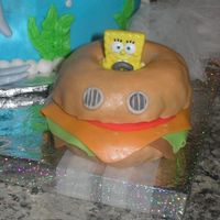 Crabby Patty Car this is a cake doughnut that I made and covered with fondant and it has fondant accents