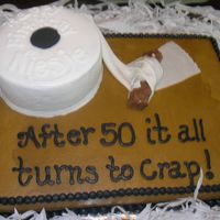 Over The Hill bc icing toliet paper roll is a cake