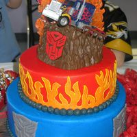 Transformers bc icing with toy topper