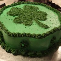 Shamrock Cake A quick cake I made for a St. Patty's Day celebration at work. It is a WASC cake with green coloring and butter cream icing. I...