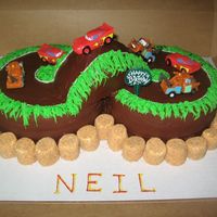 Cars B'day Cake My 4 year old son saw the photo of the Cars cake by patton78, he wanted me to make exactly the same one for his b'day party with 2nd...