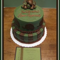 Elephant Baby Shower All buttercream with marshmallow fondant accents.