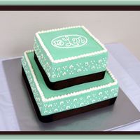 Wedding Shower Cake This was my first time making a square cake. I wish I would of known all the tricks before I got started and before 1am. This was made to...