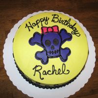 Skull And Crossbones This was for a little girl turning 4. Butter cream frosting with MMF accents.