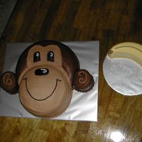 Monkey Cake Monkey and a banana smash cake for a 1st birthday