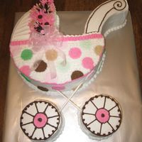 Baby Buggy Cake Baby Buggy made to match the baby's room.