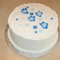 Wedding Cake A small cake to go with the flower cupcakes for a wedding . . .