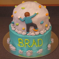 Rock Climbing 8" & 6" rounds, top is covered in fondant; all fondant accents. Thanks to everyone on CC for your inspiration!