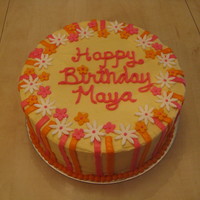 Birthday Cake Buttercream & Fondant accents