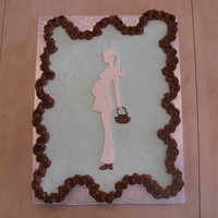 Silhouette Mod Mom I saw a similar cake here on cake central and had to use the idea! Cupcake cake with fondant silhouette.