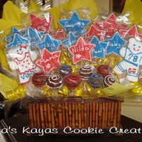 Fathers Day Cookie Bouquet Bouquet personalized with Papa's kids, grandkids and great-grandkids names.