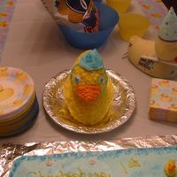 Ducky Smash Cake This was my grandsons to do with as he wished on his first Birthday. It was a blast watching him eat it.