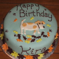 Thanksgiving Birthday For a little girl's B'day just before Thanksgiving. They wanted a dog on it that looked like their dog and some fall colors....