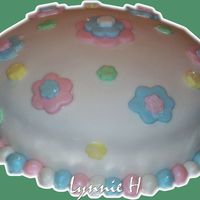 My 1St Cake My 1st Cake using Rolled Fondant. Dusted with Luster Dust to Add Shimmer