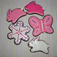 Easter Assortment Getting an early start on some Easter cookies. As you can see, I stuck with pretty much the same color scheme. TFL.