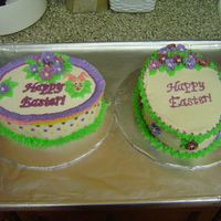 Easter Cakes These two cakes were made for my British neighbors. The cake with the Easter Bunny on it is a WASC cake with Almond Buttercream Icing. The...