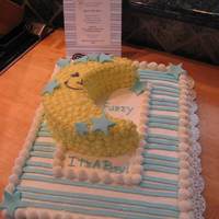 It's A Boy Baby Shower I made the Baby Shower Cake look just like the Shower invitation. Iced with Dairy Pride, a non dairy product, and accented with fondant...