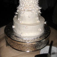 Little White Flowers gum paste flowers, BC frosting